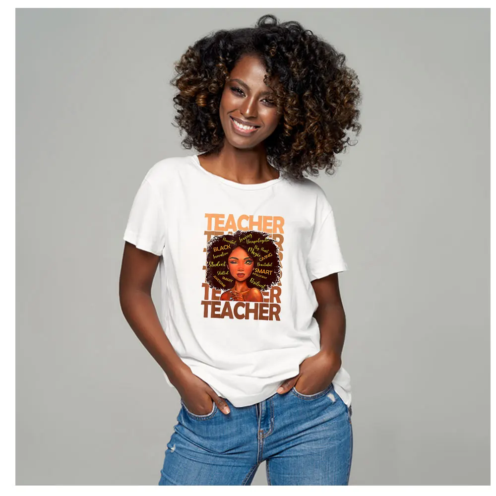 Black History Mega Iron Patches For Clothing Black Teacher Heat Transfer Afro Woman Teacher Matter Stickers Diy Appliques