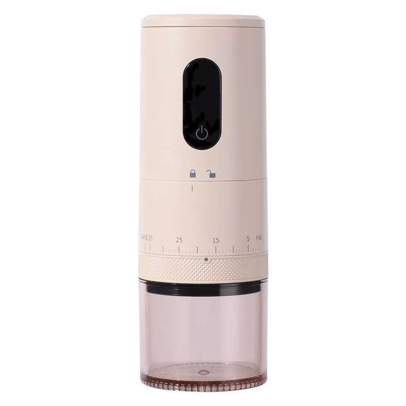 مطحنة القهوة المحمولة ABVI مطحنة القهوة الكهربائية مع إعدادات طحن قابلة للتعديل للسفر والتخييم والمكتب