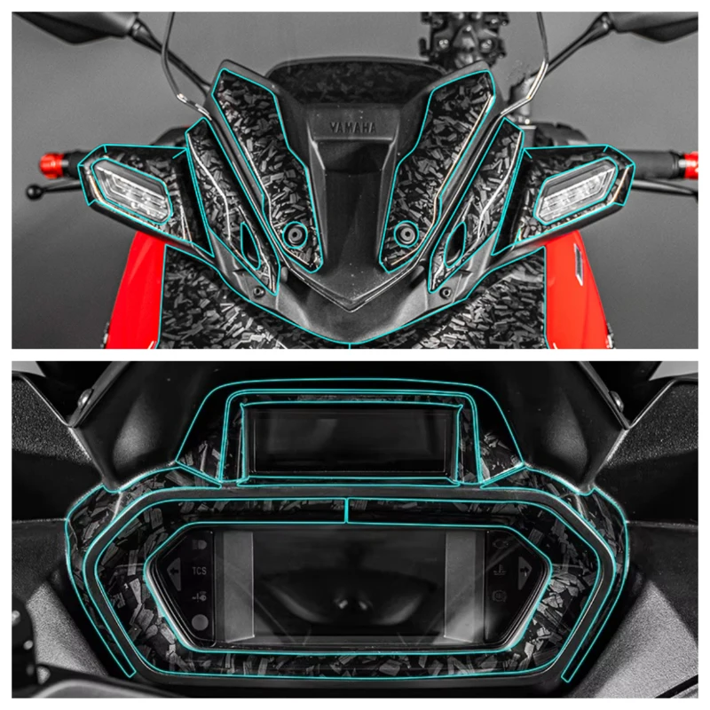 Used For YAMAHA XMAX300 2023 Motorcycle Style Forged Carbon Fiber Protective Stickers Mainly Pasted On The Body Paint Area
