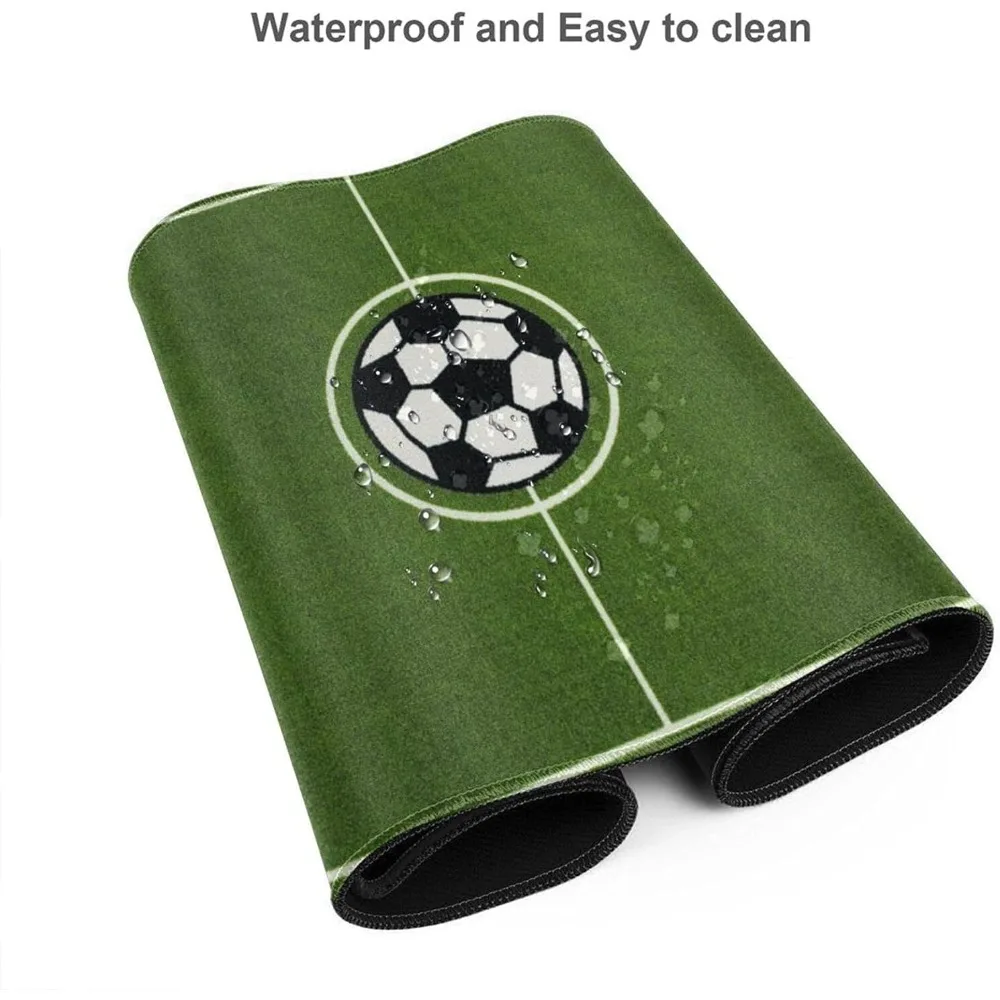 

Soccer Print Large Gaming Desk Mat Large Mouse Pad Soccer Ground Field Mouse Pad for Gaming,Keyboard Mousepads Long Desk Pads
