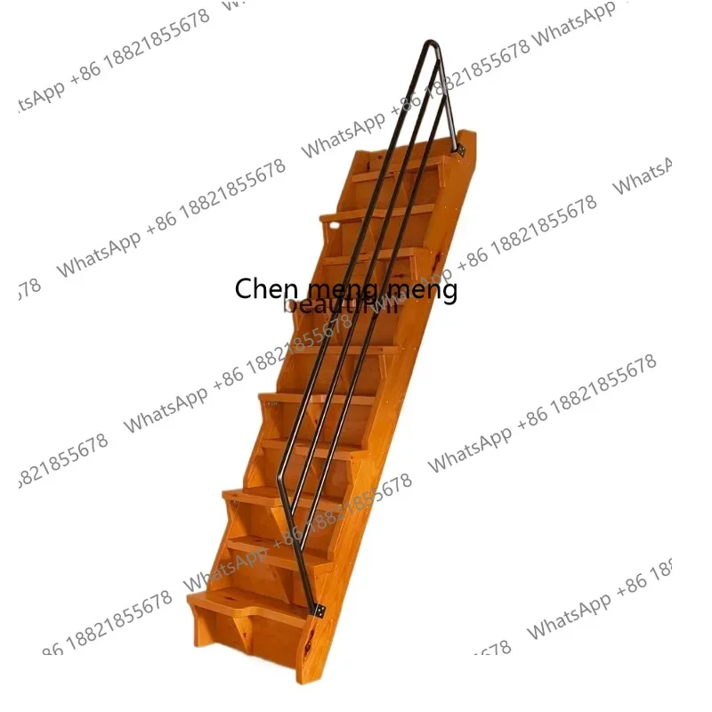 New Modern Simple Solid Wood Attic Staircase Small Apartment Chinese Simple Indoor Staircase Duplex Apartment
