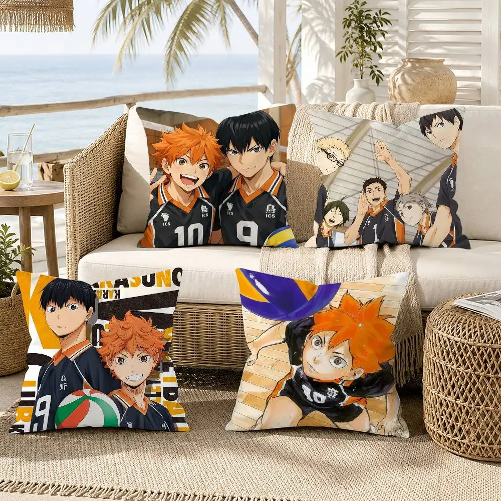 H-Haikyuu Volleyball Japan Anime Pillow Case for Sofa Living Room Home office Decor Protective Cover