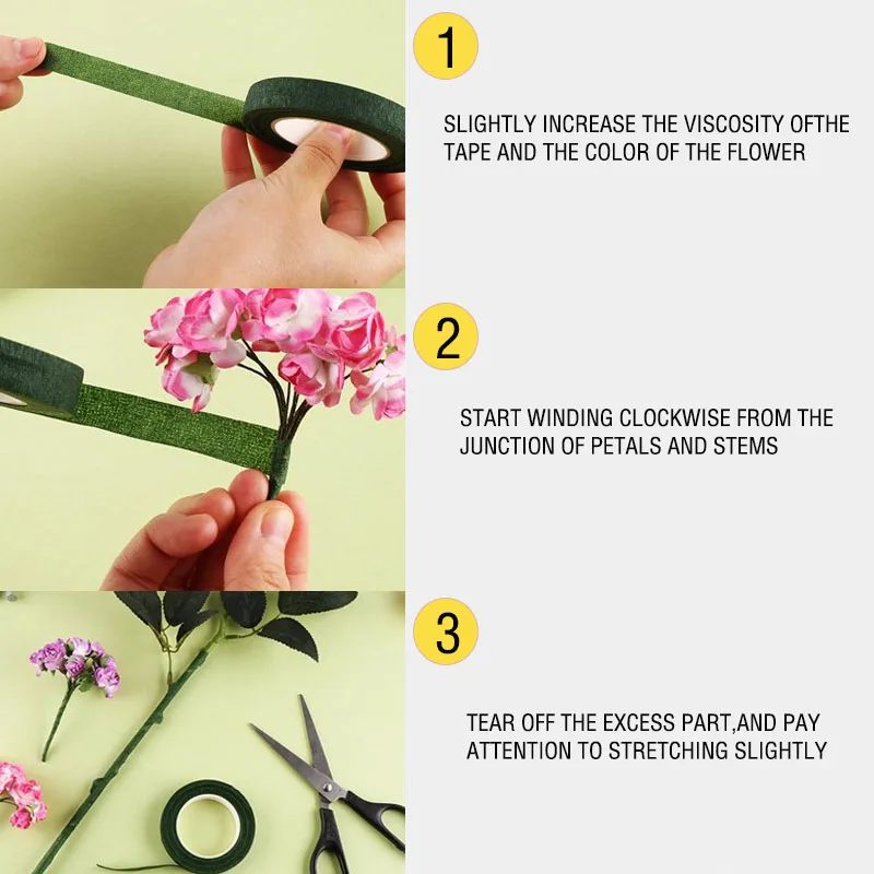 Hand-made Flower Art Tape Crepe Paper Flower Wrapping Rod Silk Mesh Flower Diy Paper Is Specially Used For Flower Art Production image 2