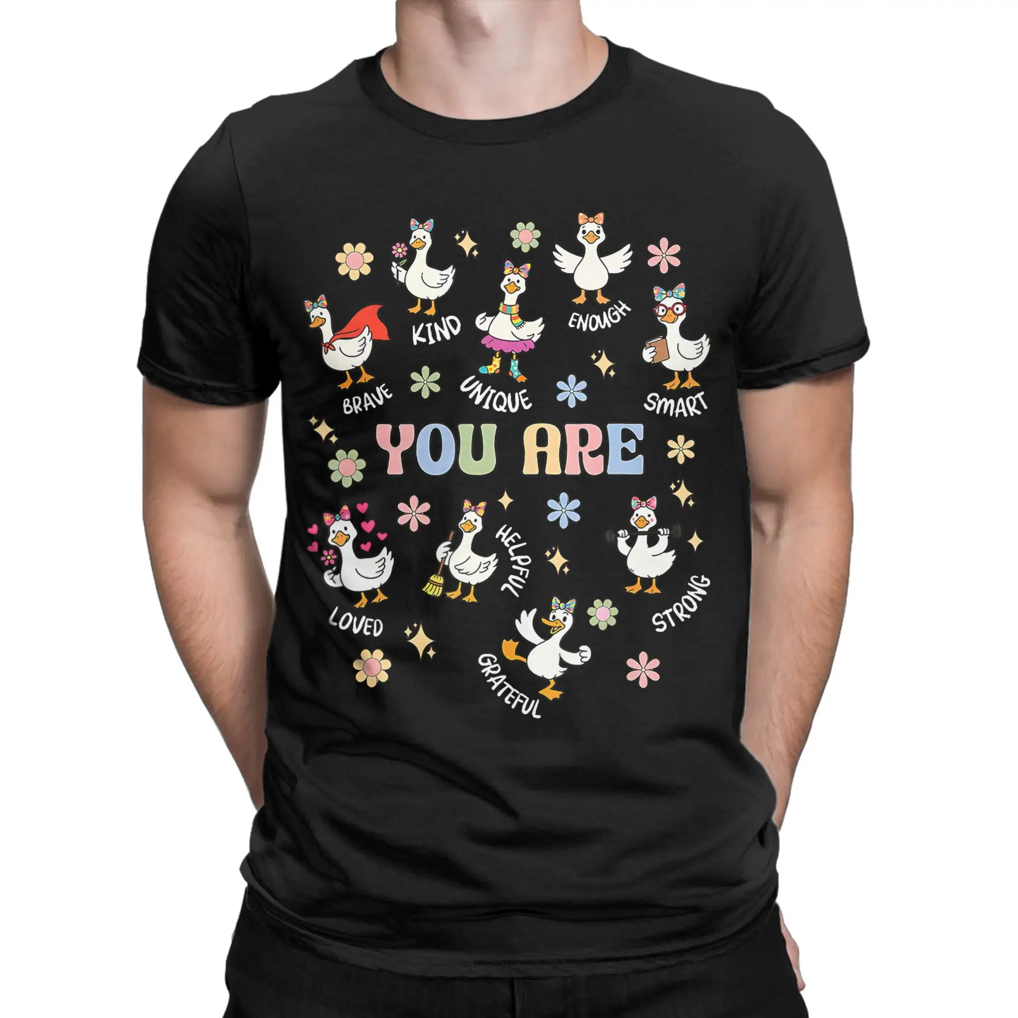 Silly Goose T Shirt Men's  Pure Cotton Vintage T-Shirts O Neck You are Kind Tees Short Sleeve Clothes New Arrival
