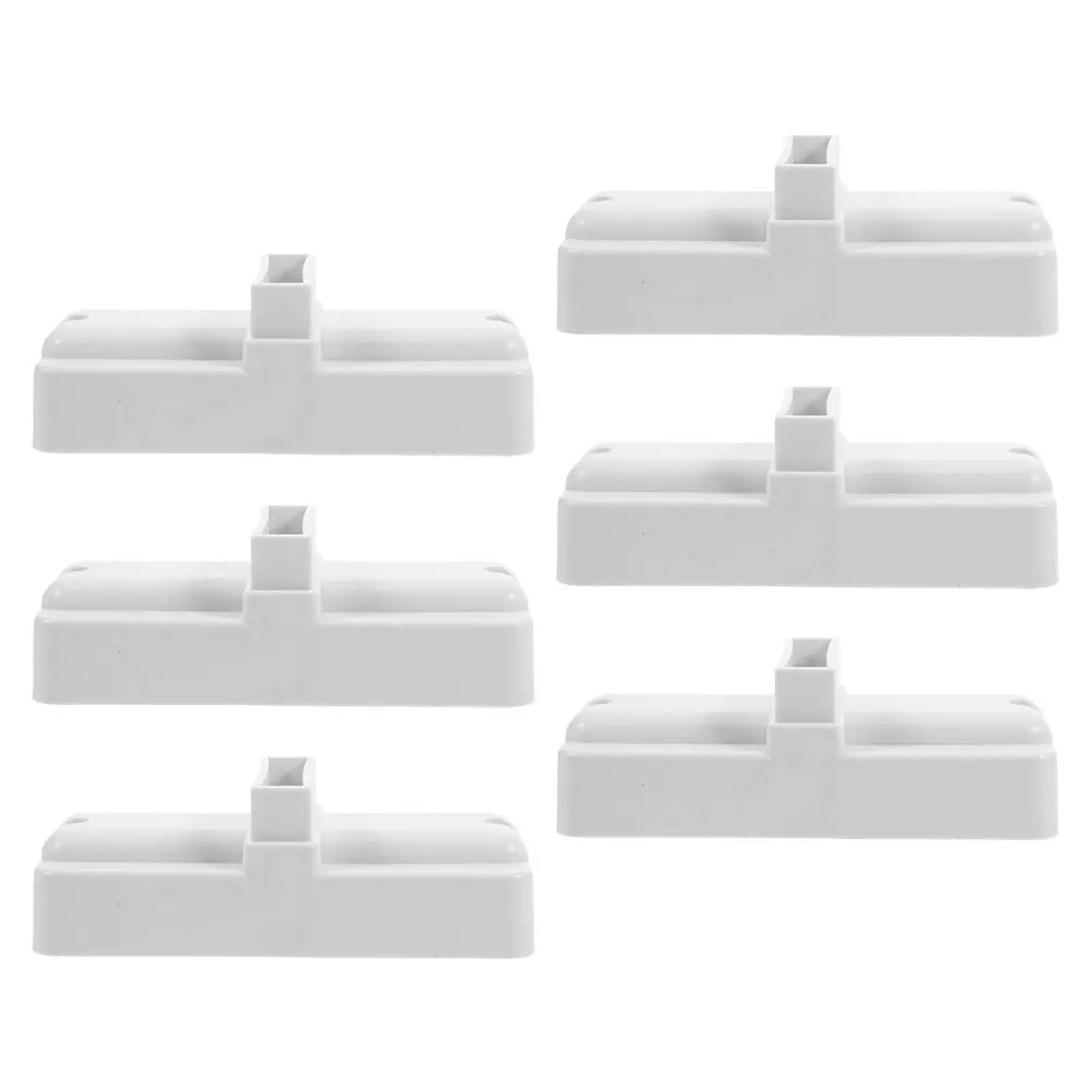 

6pcs White for Garden Park Courtyard Support Brackets Plastic Picket Fences Base Privacy Fence Feet Base Gardening Fence Ground