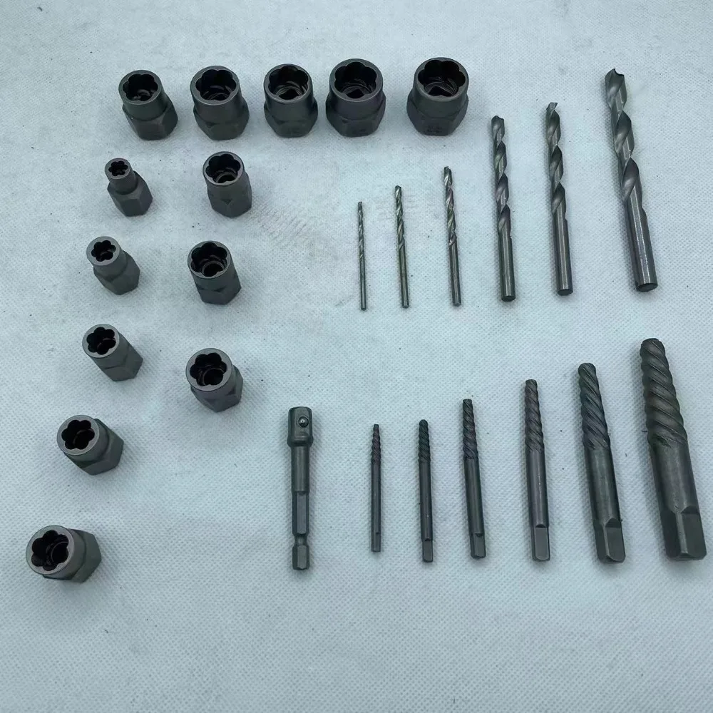 26 pieces damaged nut and bolt extractor set