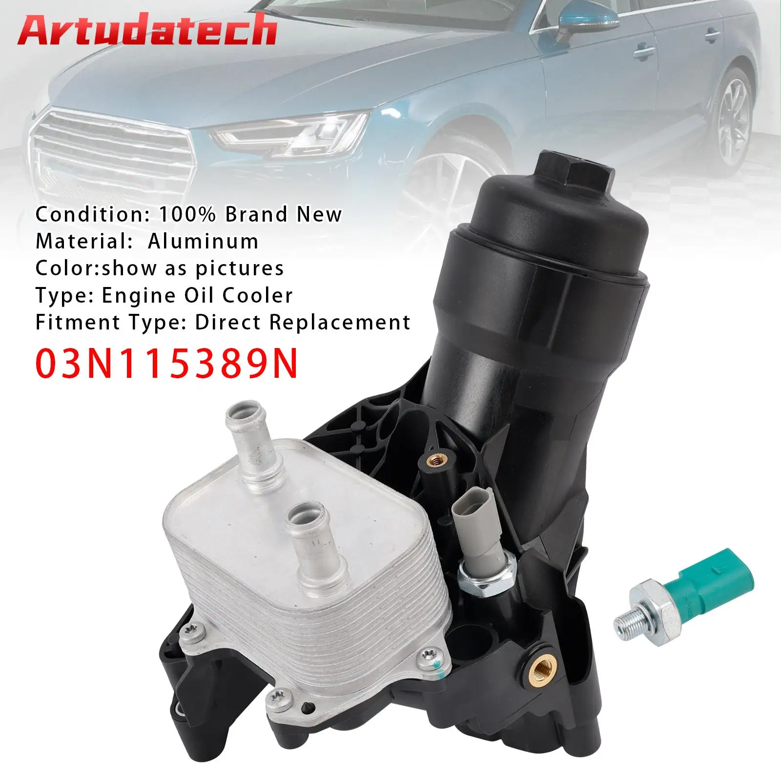 

Artudatech Engine Oil Cooler 03N115389N For Audi VW 2.0 TDI