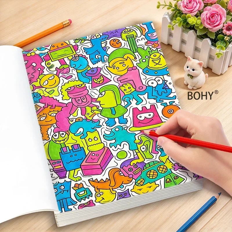 1 Adult Stress Relieving Drawing Book, Capable of Drawing Lines and Coloring, 22 Pages, Staying Away From Electronic Devices
