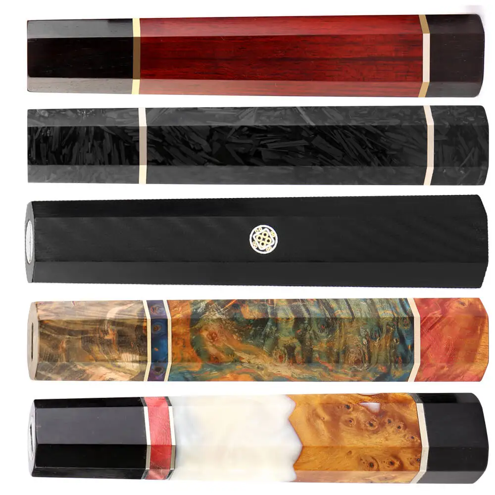 XITUO Factory Makers Custom Handle DIY Knife Handle, Handle Material: Octagonal Wood& Resin& G10& Carbon Fibe, For Kitchen Knife