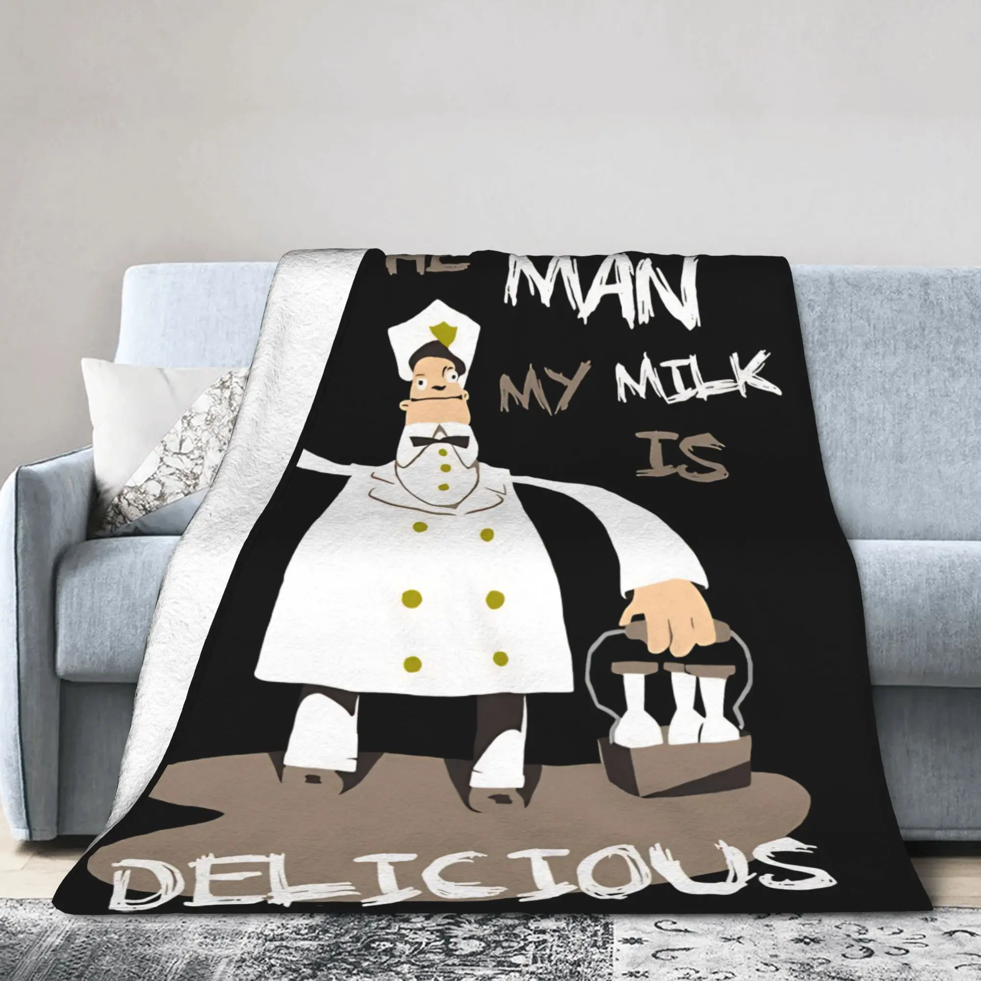 I am the milkman my milk is delicious Psychonauts Blankets Fleece  Relax Lightweight Thin Throw Blankets for Bedding Bedspread