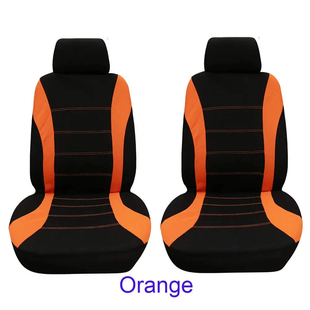 

4pcs/set Car Seat Cover Protector Seat Comfortable Dustproof Headrest Front Seat Covers Polyester Cloth + 2MM Sponge