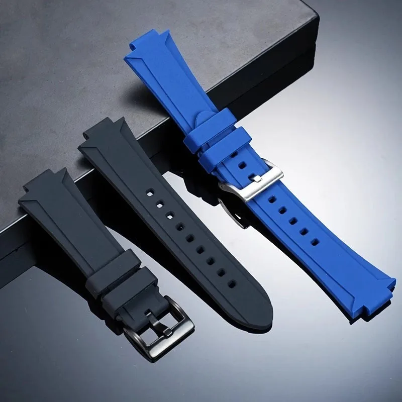 26x14mm Rubber Strap for GUESS Watch Strap W0149L5 Series Blue Soft Waterproof Sports Silicone Convex Strap Men Wristband