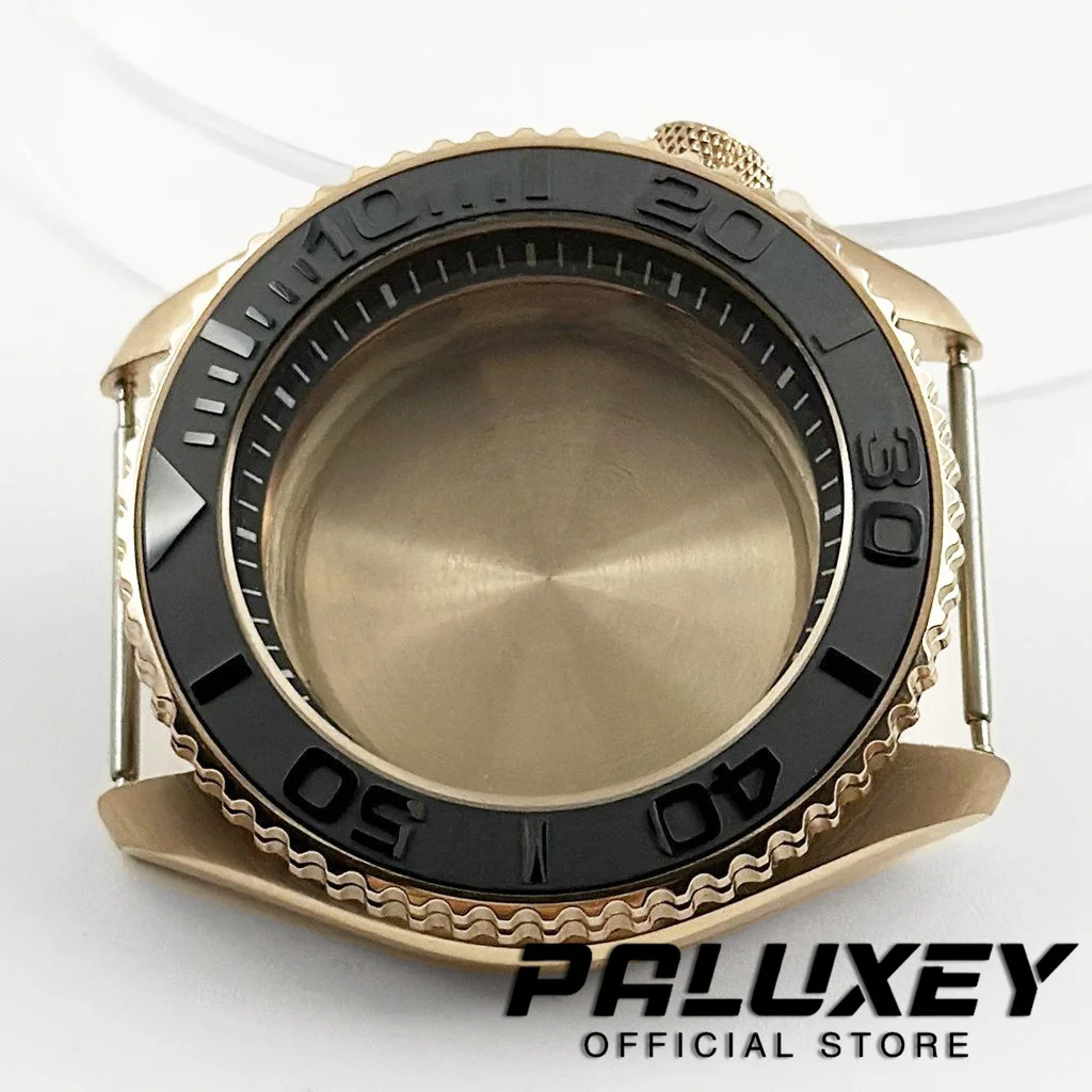 Cassa per orologio in oro rosa da 42 mm Custodia SKX per orologio da uomo Parte 007 Parti di modifica dell'orologio adatte al movimento NH35 NH36
