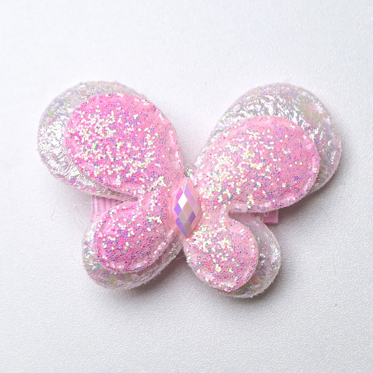 2PC Pet Supplies Cat Pink Sequin Bow Flower Hair Clip Color Randomly Suitable for Small and Medium Dogs