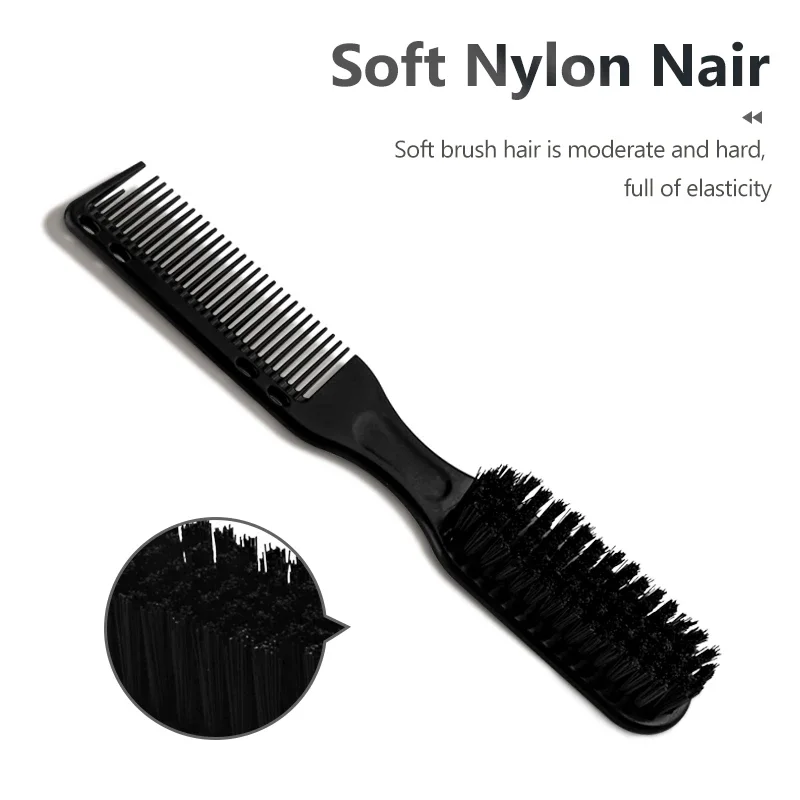 Black Barber Hairdressing Soft Hair Cleaning Brush Retro Neck Duster Broken Remove Comb Brush Hair Styling Salon Tools