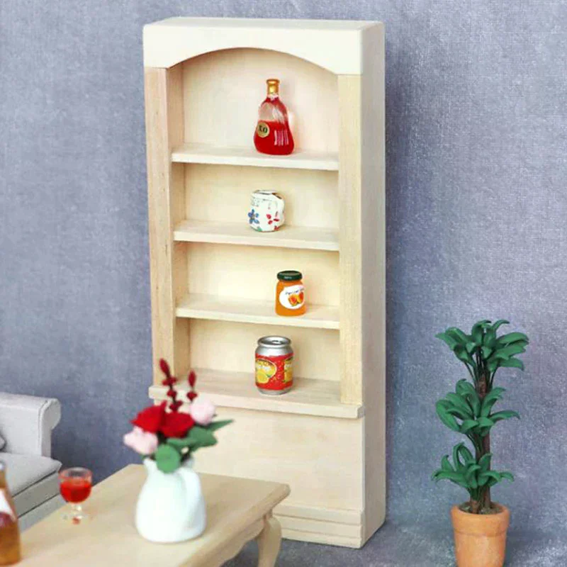 /GJ/1:12 Dollhouse Miniature Wooden Furniture Room Book Cabinet bookshelf Cabinet