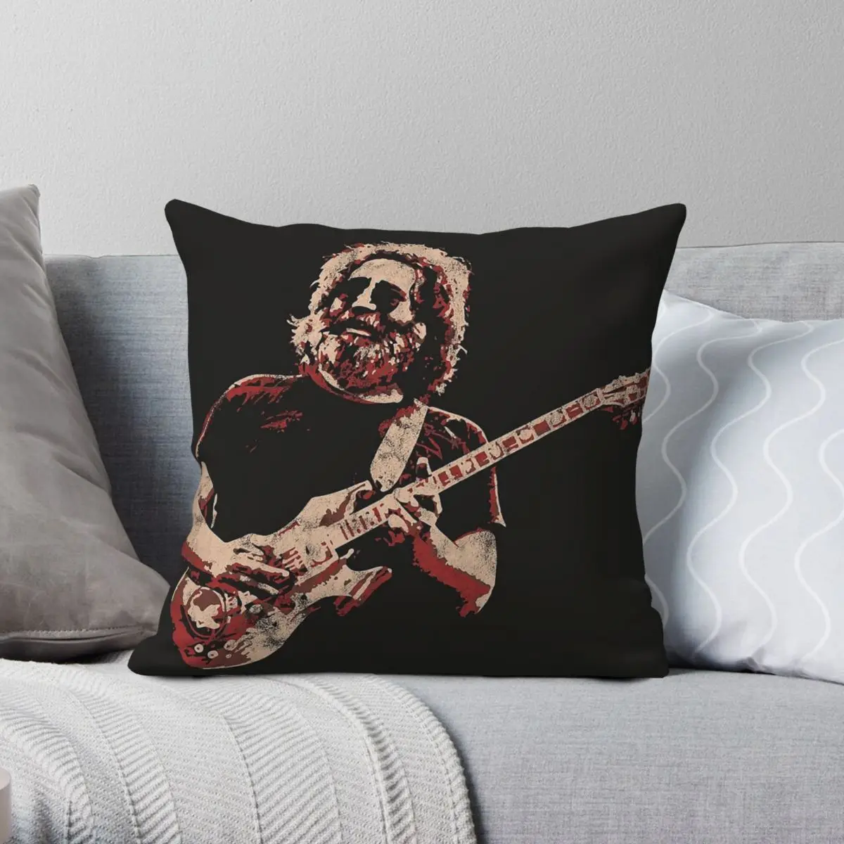 Наволочка Grateful Dead Jerry Garcia Live, полиэстер, лен, бархат, принт, молния, декоративная наволочка для комнаты, оптовая продажа, 45x45