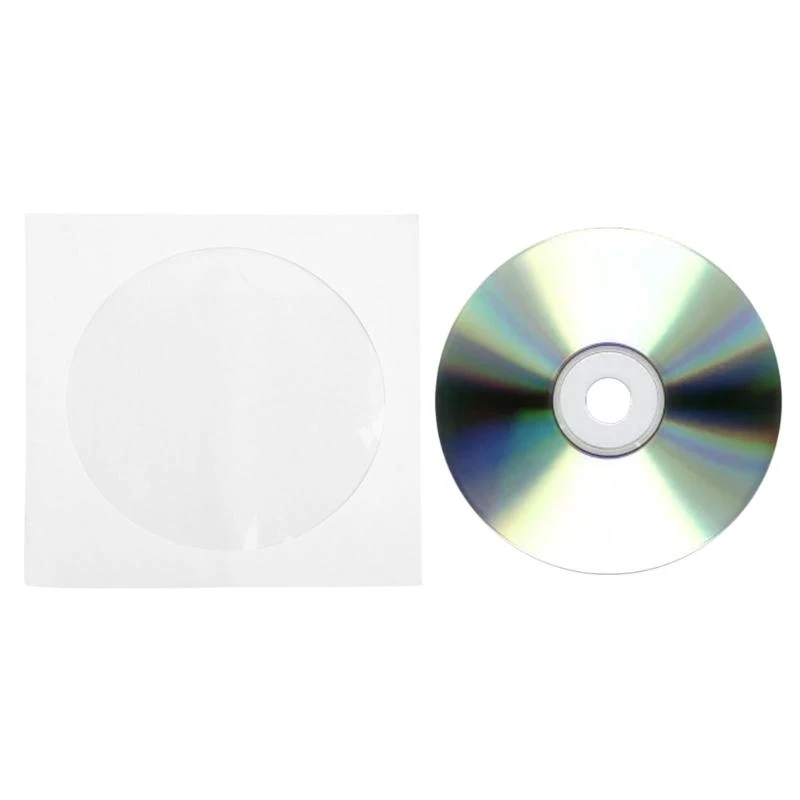 090F 50 pcs 5inch Paper DVD Flap for Case Cover Envelopes Set