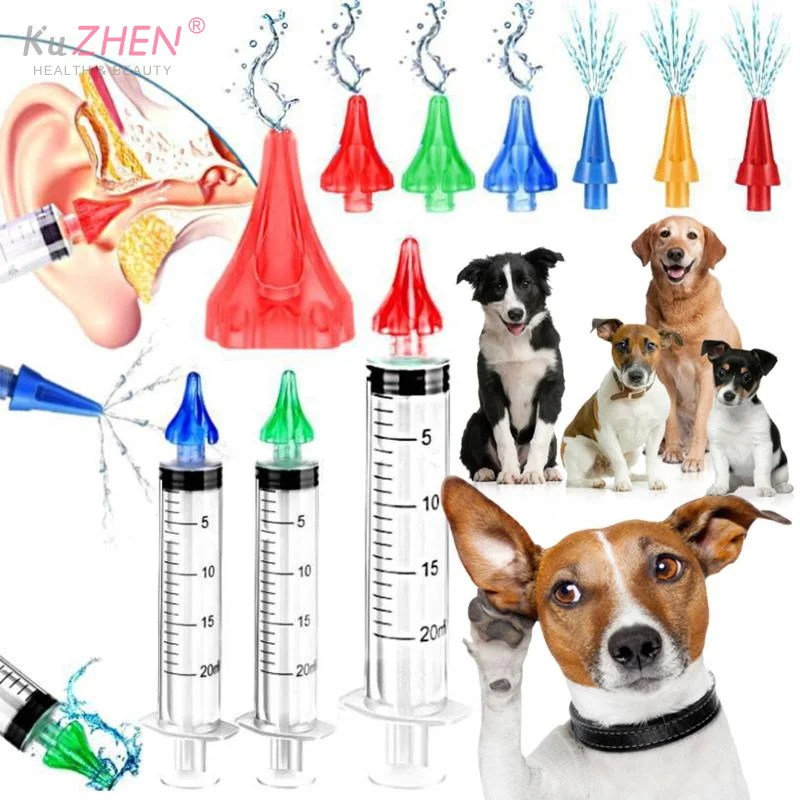 Plastic Ear Wax Removal Rinse Syringe Tool Kit with Ear Syringe Replacement Tip Nozzle, Ear Wax Remover Ear Cleaner WaxEar care