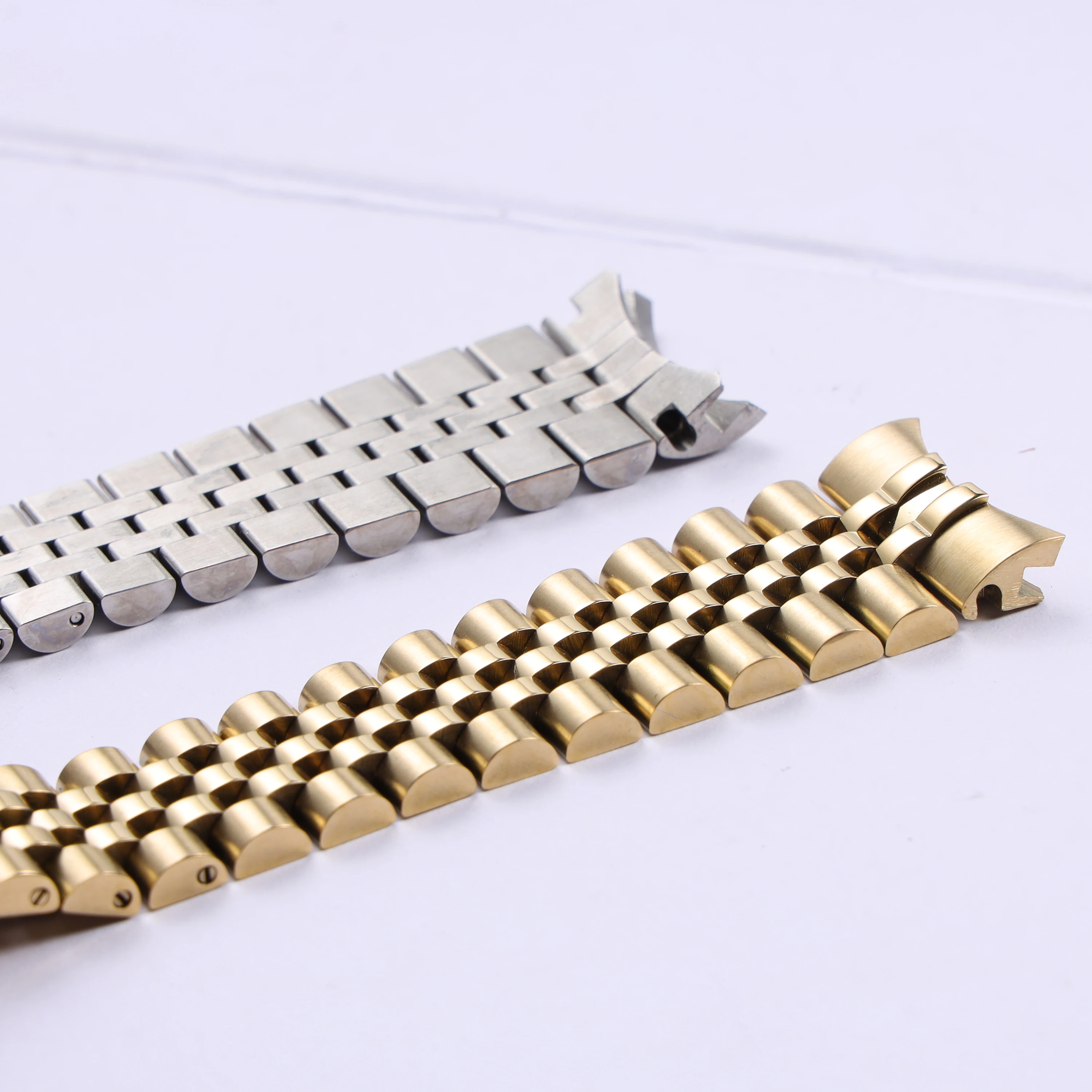 New Stainless Steel Watch Bracelet Luxury watchband 20mm 21mm For Rolex Oyster Perpetual Datejust Watch Straps silver gold