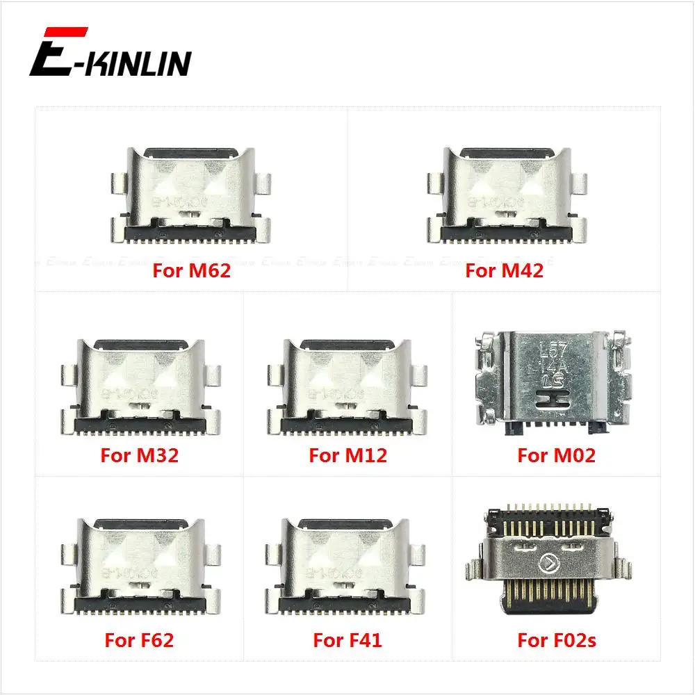 

USB-разъем для зарядки, порт для зарядки Samsung Galaxy M02, M12, M32, M42, M62, F02s, F41, F62, Micro Type-C, зарядное гнездо