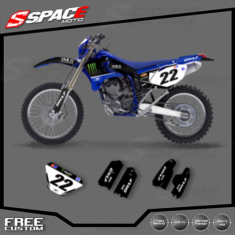

SPACE пользовательская мотоциклетная графическая фоновая наклейка для YAMAHA 2003 2004 2005 YZF 250 450 наборы наклеек 003