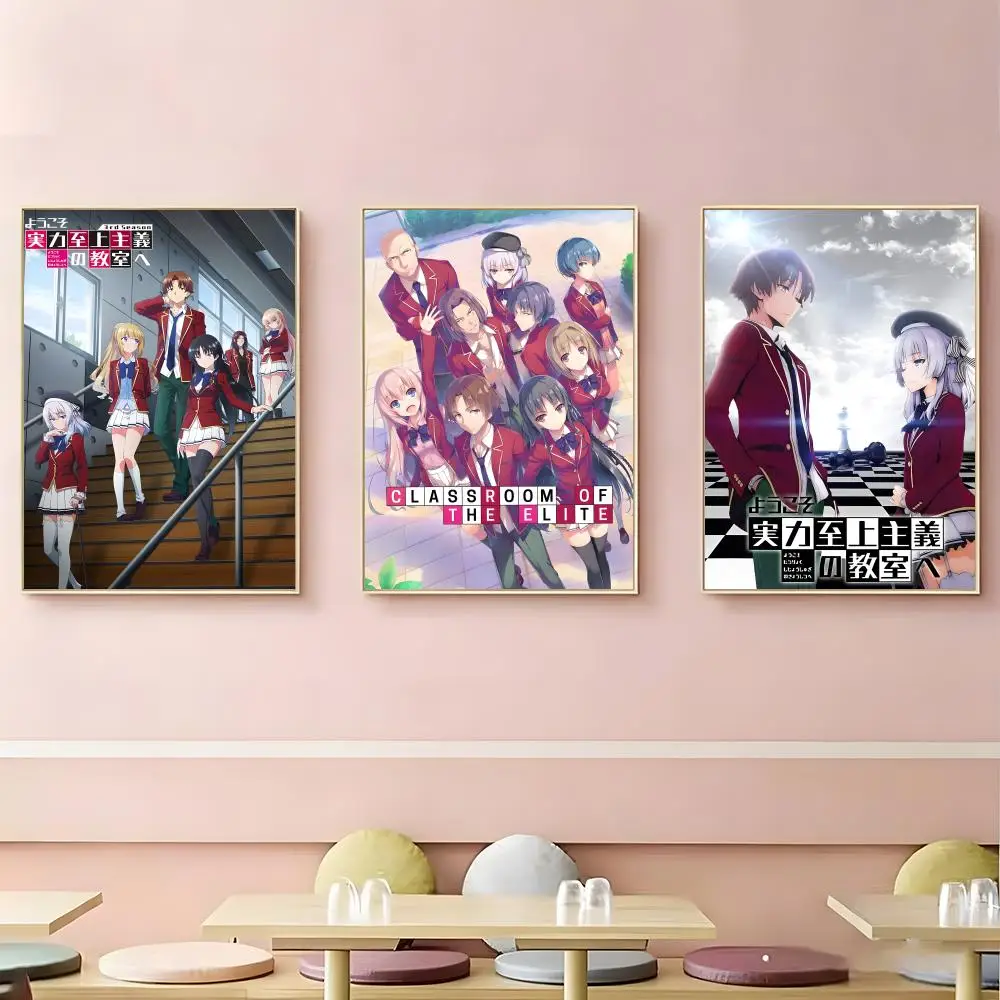Anime Classroom of the Elite Poster HD Self-Adhesive Waterproof Wall Art Easy to Apply Multi-Scene Decor