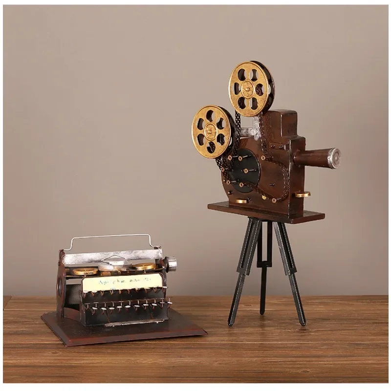 Retro Typewriter Model Writing Machine Gift Toy Picture Frame Bedroom Decor Flower Pots Planters