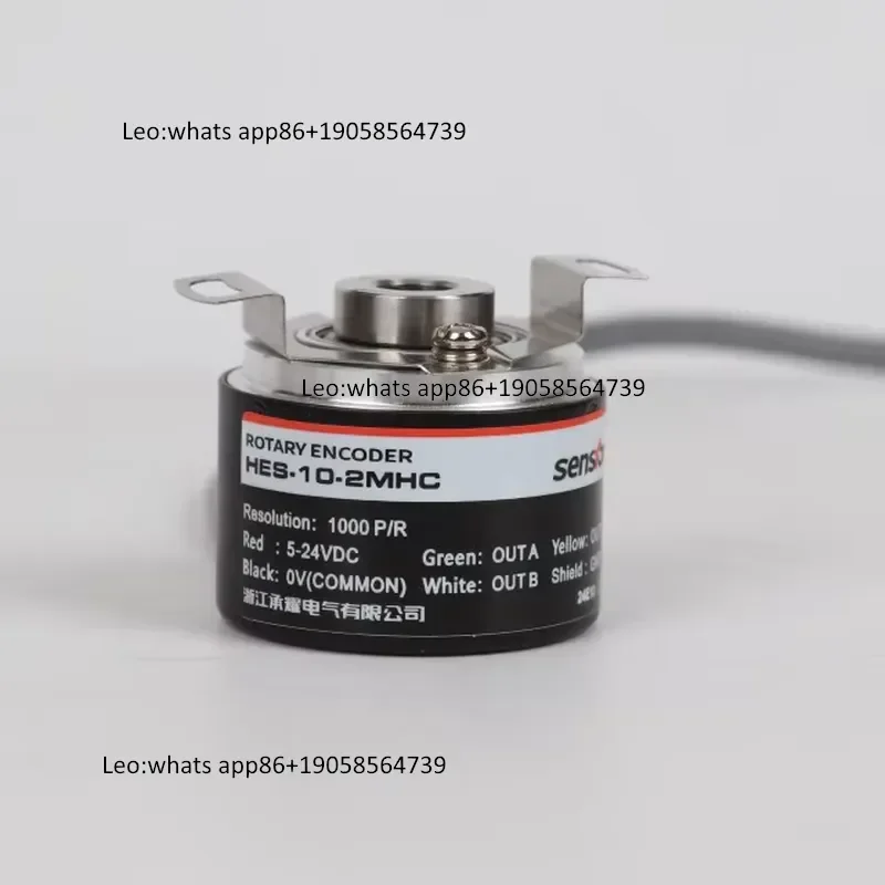 Encoder Óptico Rotativo Tipo Incremental DC5-24V ABZ 3 Fases Sinal A B Z Corpo de 38mm Eixo Sólido Encoder de Pulso 6mm