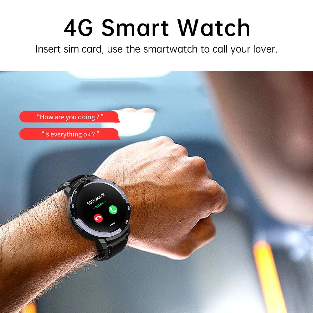 Android Smart Watch 4G Reloj Inteligente with GPS Wifi Camera Online Sim Card Supported Smartwatch Wrist Bracelet Touch Screen