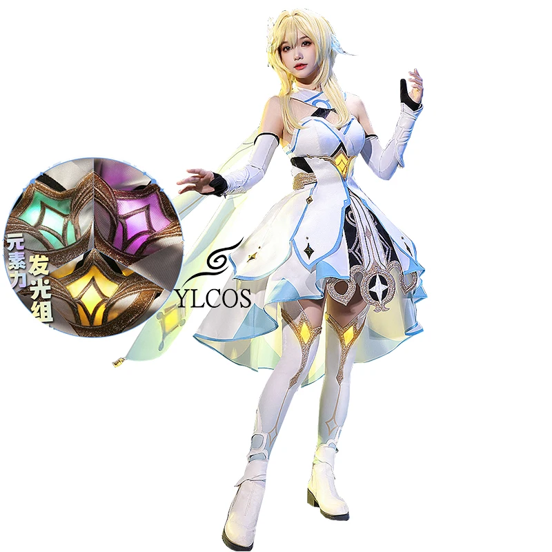 

Game Traveler Lumine Cosplay Costume Halloween Party Dress For Women Girls Cute High Quality Suit