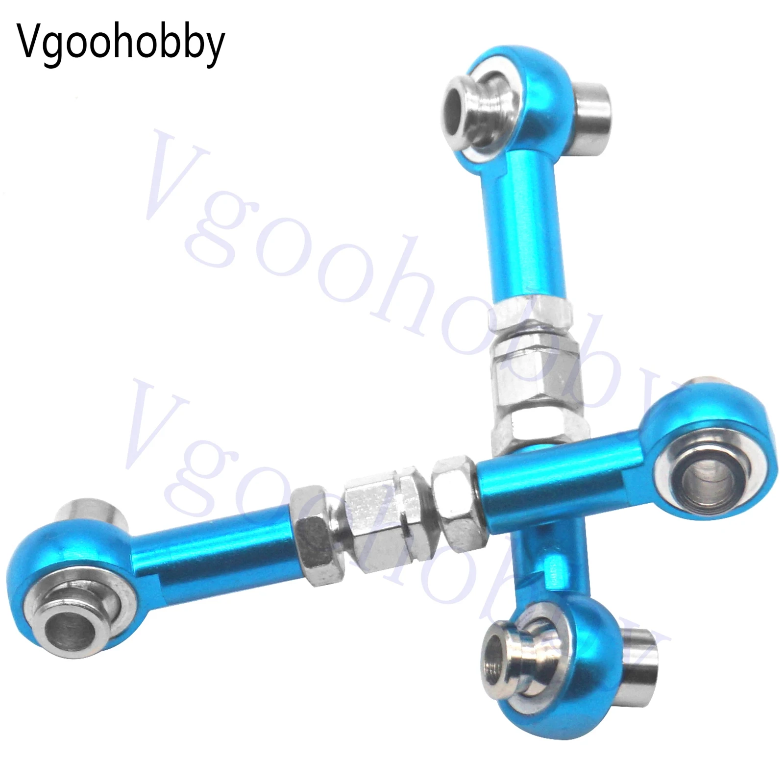 Tendeur de tige de Servo de direction, maillons en aluminium RC, 4 pièces 102017   Compatible avec la voiture RC sur route Himoto RedCat Racing 1/10
