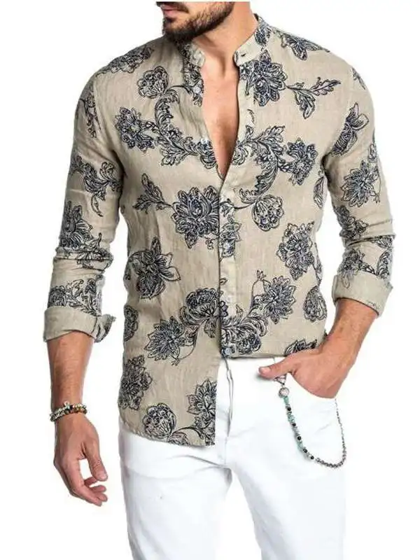 

Men's Autumn Loose Long SVE Shirt Literary Casual Men's PU Leather CleanFit Long Sleeve Deform Resistant Thickened Casual Shirt