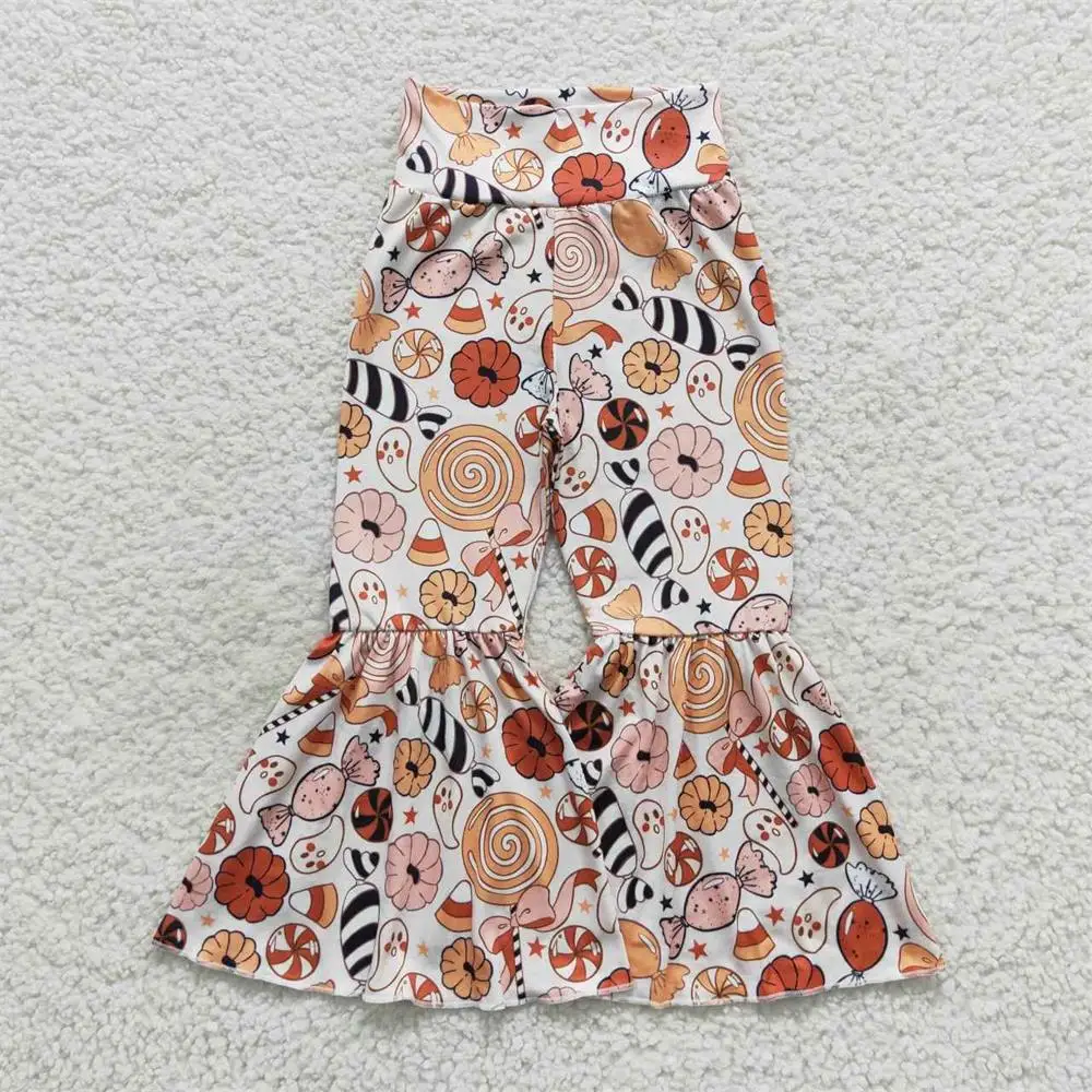 

Wholesale Children Candy Ghost Clothes Kids Infant Long Bell Pants Toddler Clothing Baby Girls Halloween Trousers