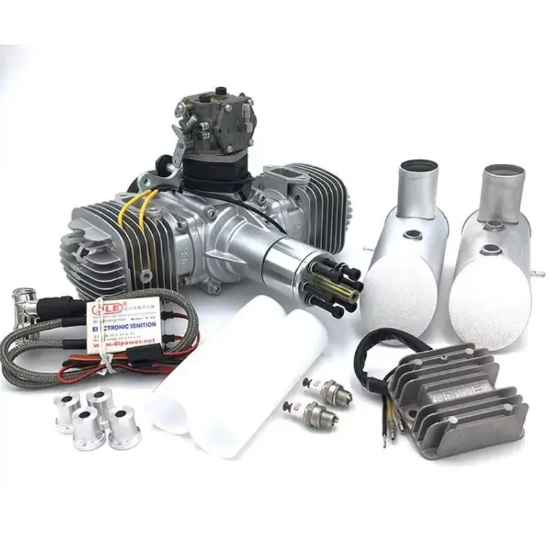 DLE 120 Model Engine DLE120CC Dual-cylinder Two-stroke Metal Power Generation System 14V 180W 120CC