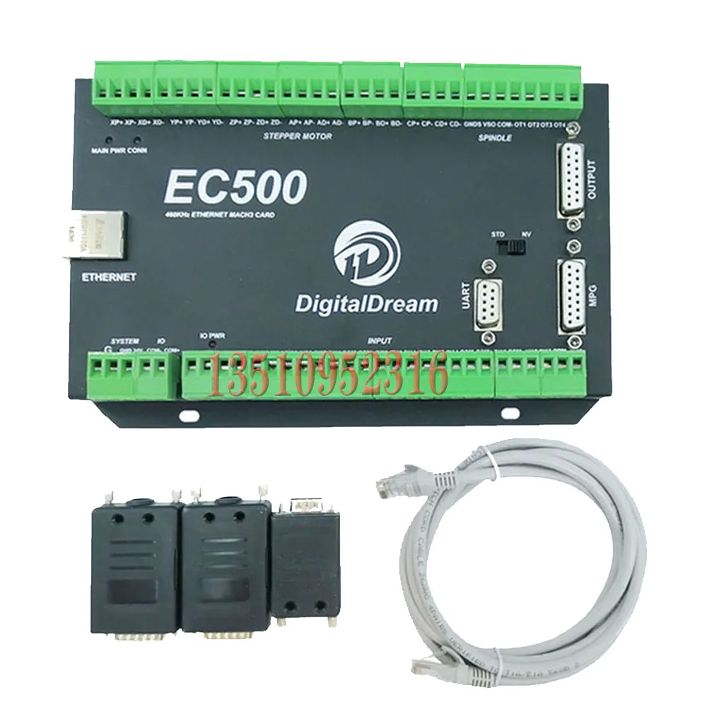 Imagem -02 - Controlador de Movimento Ethernet para Fresadora Cnc Mach3 Ec500 460khz Eixos Cartão de Controle de Movimento