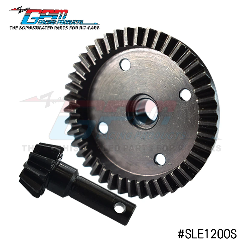 GPM Steel Diff Bevel Gear 43T Pinion Gear 10T for TRAXXAS 1/8 4WD SLEDGE MONSTER TRUCK