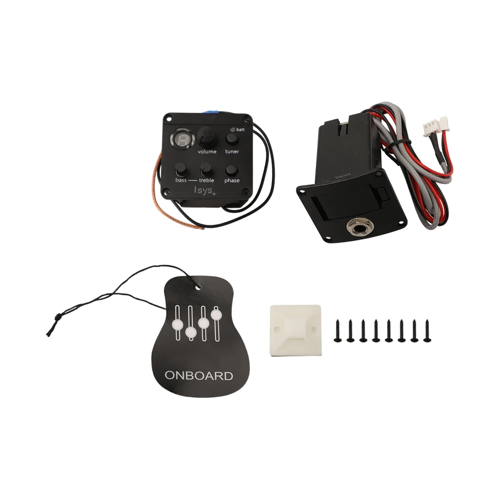 Acoustic Guitar Pickup Board 48.8mm X 48.9mm Guitar Pickup Piezo Mic Sleek Design Volume And Tone Controls Live Performances
