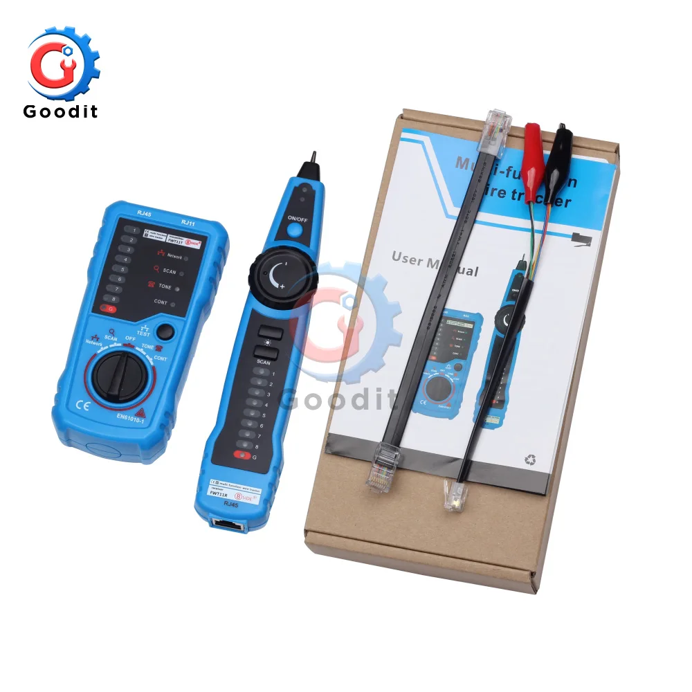 RJ11 RJ45 Tester Anti-Interference LAN Tester Telephone Wire N Network Cable Line Tester Anti-interference Line Finder