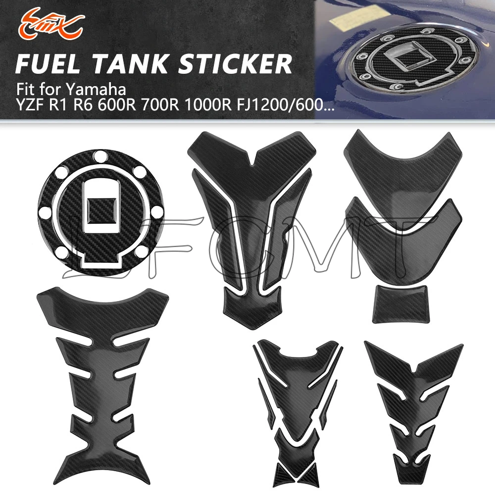 

Carbon Fiber Motorcycle Fuel Tank Sticker Gas Cap Decal Fit for Yamaha YZFR1 YZFR6 YZF 600R 700R 1000R FJ1200 FJ600 FJ750 TDM850