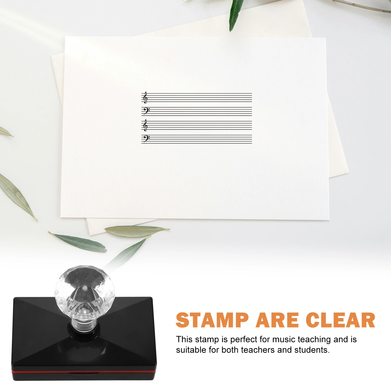 

Plastic Music Staff Stamper Clear Instant Dry Ink For Music Teachers Students Chord Diagram Stamp Tool Gift For Musicians