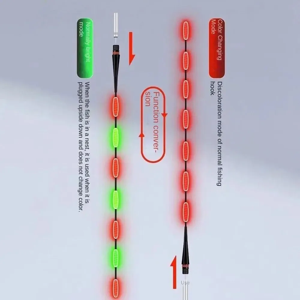 2pcs Super Bright Night Fishing LED Smart Float Top Luminous Ultra Sensitive Electronic Floats Buoy Outdoor Fishing Accessories view 5