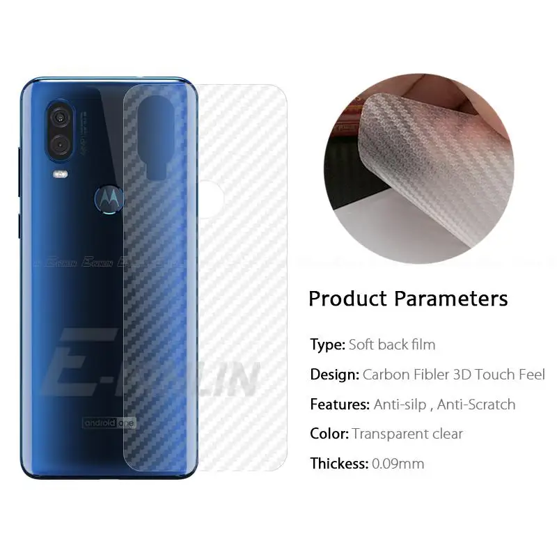 Soft 3D Carbon Fiber Back Cover Film For Motorola Moto One Macro Fusion Vision G8 G9 G7 Plus Power Lite Play Screen Protector