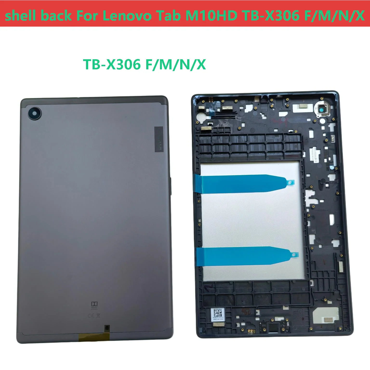 

shell back For Lenovo Tab M10HD TB-X306 F/M/N/X Battery Cover Back Case Accessory Replacement