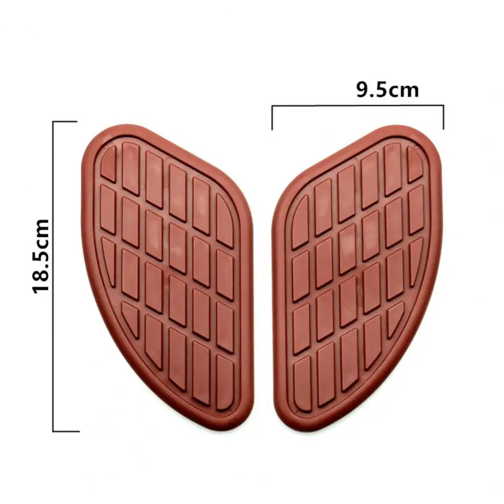 2Pcs Retro Motorcycle Cafe Racer Gas Fuel Tank Rubber Sticker Protector Knee Tank Pad Grip Decal For Honda