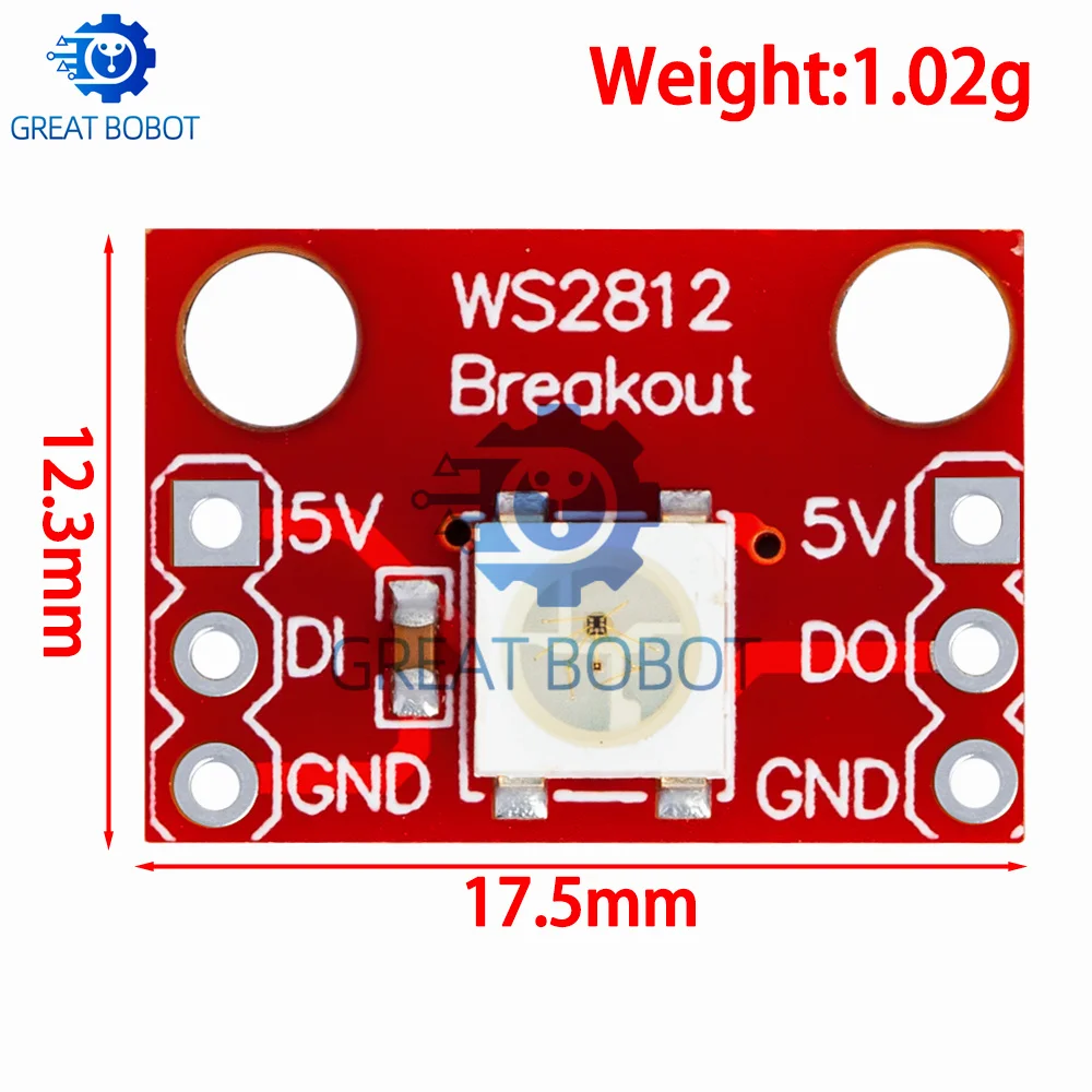 WS2812 5050 RGB LED Module, Individually Addressable Full Color Breakout Board for DIY Electronics Projects