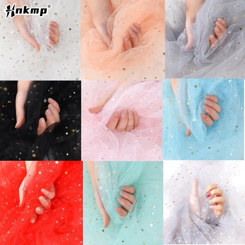 Nail Photos Shooting Props Gauze With Starry Sky Photography Background Tulle Items Fotografia Backdrops Decoration Materials