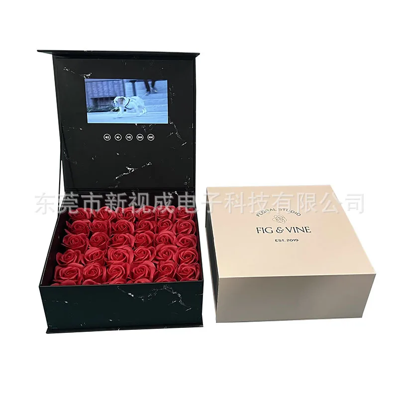 Customized. Space-saving Foldable Video Box 7inch Video Flower Box LCD Box Video Box Video Box