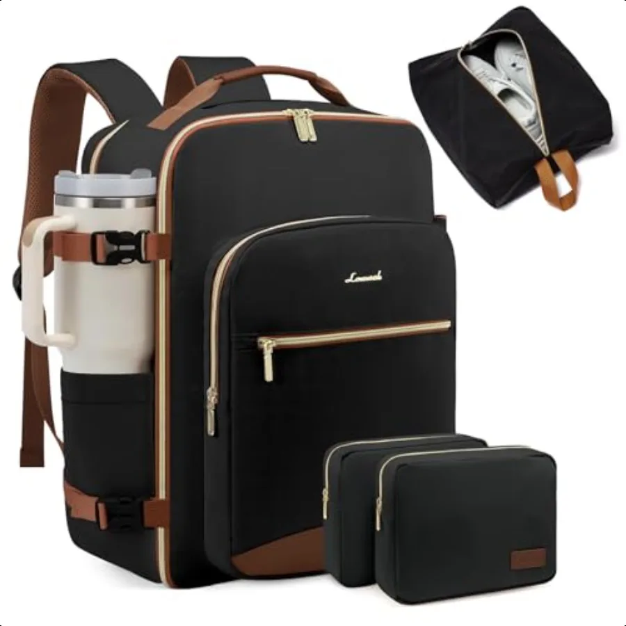 

40L Large Travel Backpack for Women Men 17 Inch Carry on Backpack for Traveling on Airplane Personal Item Bag Airline Appd Busi