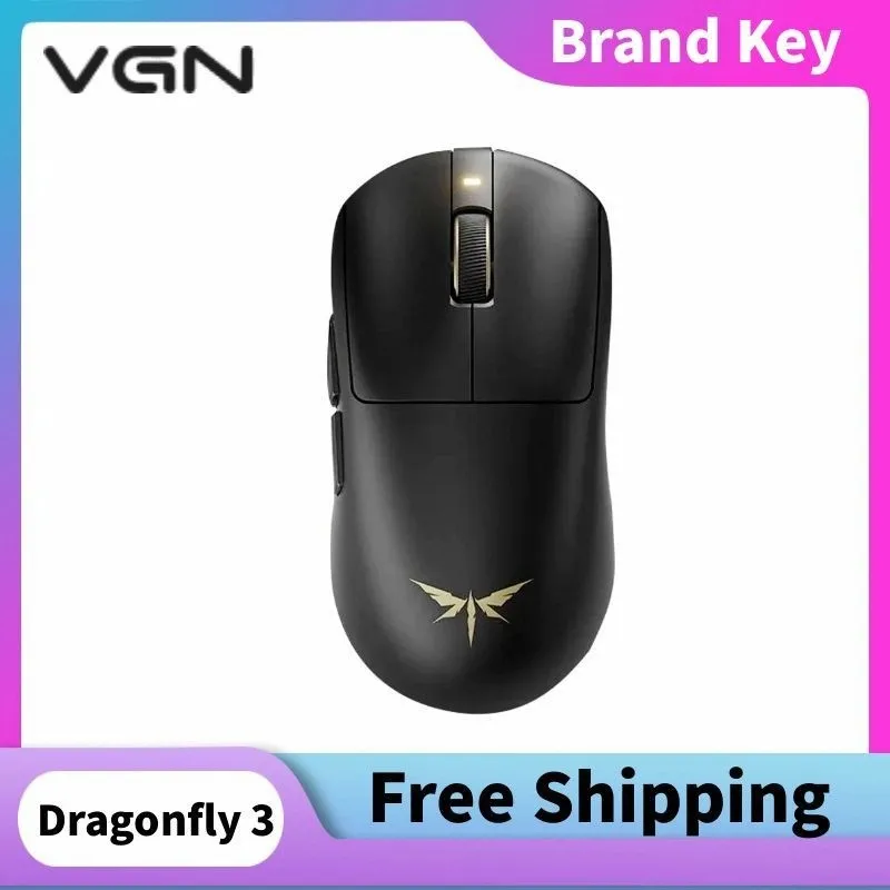 

Беспроводная игровая мышь VGN Dragonfly 3 Series с тремя режимами подключения (Bluetooth/2.4G/проводная), ультралегкая, высокопроизводительная, для ПК и киберспорта
